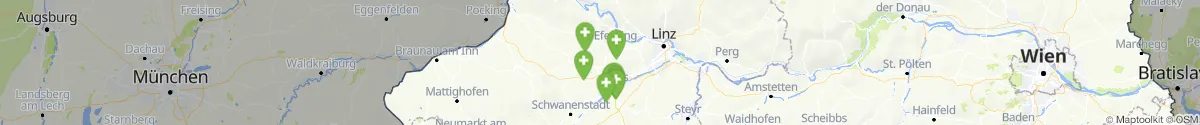 Kartenansicht für Apotheken-Notdienste in der Nähe von Pollham (Grieskirchen, Oberösterreich)
